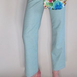 Harringbone mint green pant